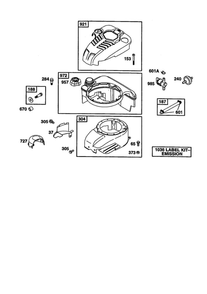 Fuel Tank Diagram and Parts List for 121600  Briggs and Stratton Engine